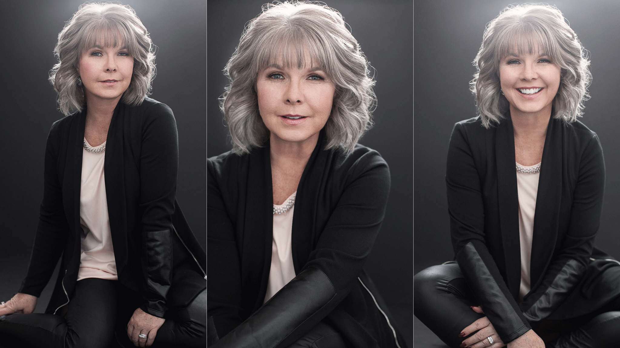 Beautiful Portrait of a Silver Haired Woman by Emily London Portraits
